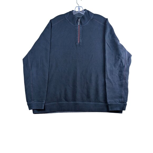 Tommy Bahama Reversible Gray Mens 2XL Half Zip Pullover Sweatshirt Long Sleeve - Picture 1 of 16